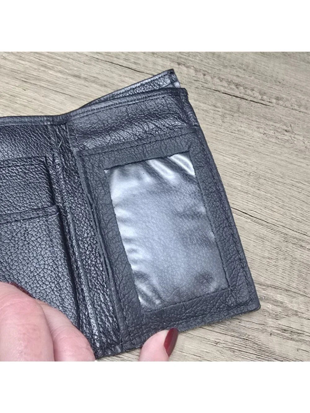 Men's Harley Davidson Tri Fold Snap Folding Wallet Pebble Leather Vintage